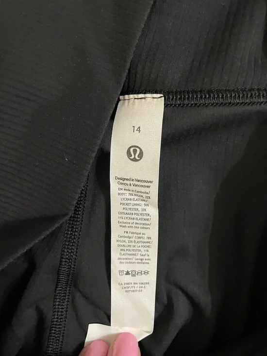 Lululemon NWT Align Ribbed High-Rise pants in Black 25” Leggings size 14 - Picture 10 of 12